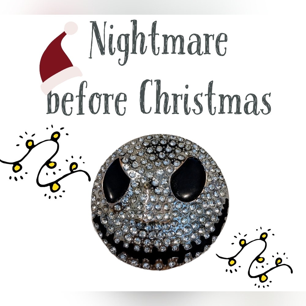 Jack Skellington Rhinestone belt Buckle